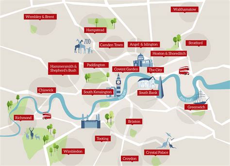 London areas map - visitlondon.com