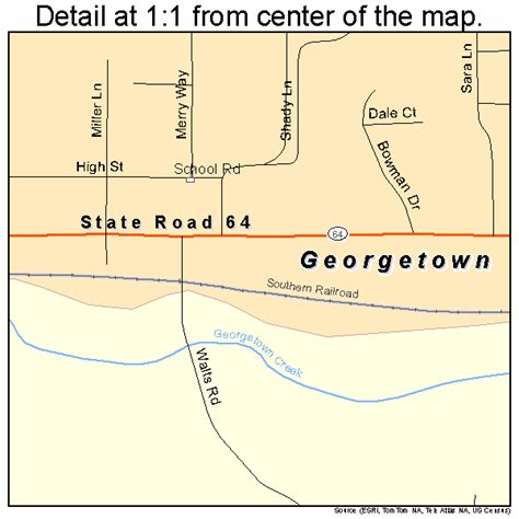 Georgetown Indiana Street Map 1827324