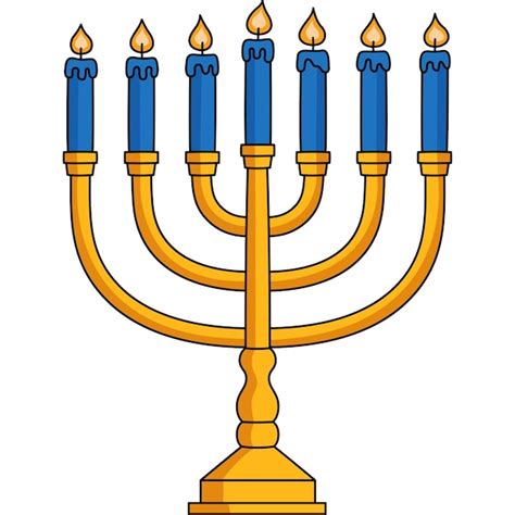 Premium Vector | Hanukkah menorah cartoon colored clipart