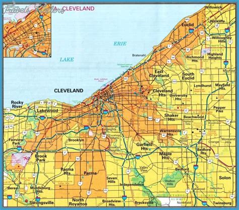 Cleveland Metro Map - TravelsFinders.Com