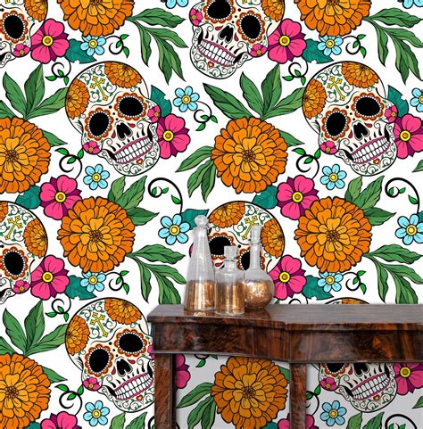 Skull Wallpaper, Gothic Wallpaper, Skeleton Wallpaper, Sugar Skull ...