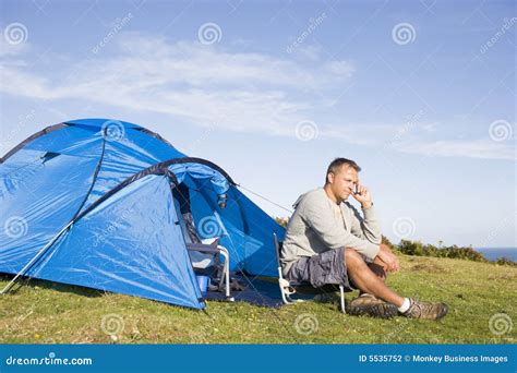 Man Camping Outdoors Stock Photography - Image: 5535752