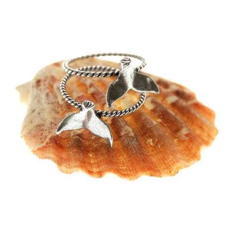 Sterling Silver Whale Tail Ring (12 pcs) – World End Imports