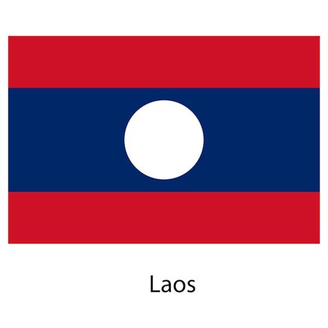 Premium Vector | Flag of the country laos Vector illustration