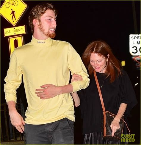 Full Sized Photo of julianne moore and son caleb grab dinner in santa ...