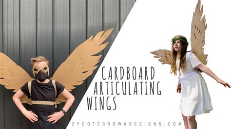 How to make Cardboard Articulating Wings - YouTube