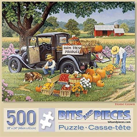 bits and pieces - 500 piece jigsaw puzzle for adults 18"x24" - home grown - 500 pc jigsaw by ...