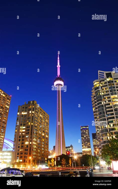 Cn tower at night hi-res stock photography and images - Alamy