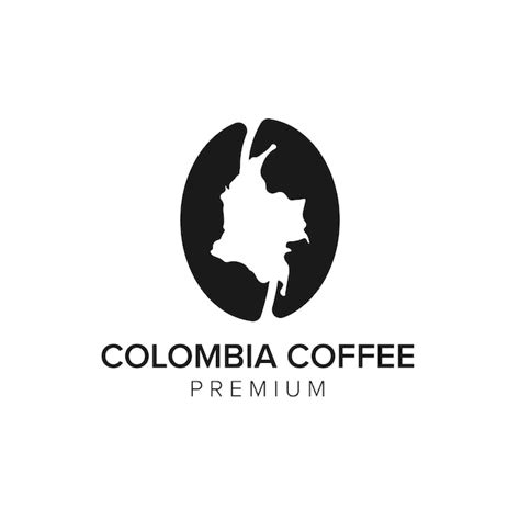 Modèle vectoriel d'icône de logo de café de la colombie | Vecteur Premium