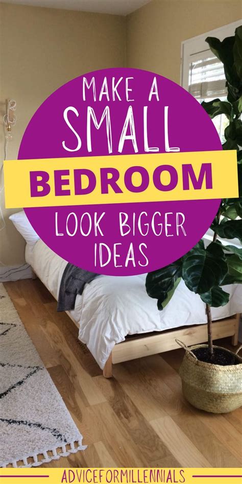 Make a small bedroom look bigger ideas Small Apartment Layout, Small ...