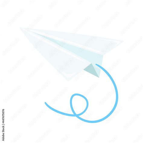 Paper Plane Sign Emoji Icon Illustration. Origami Aircraft Vector ...