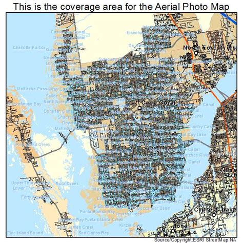 Aerial Photography Map of Cape Coral, FL Florida