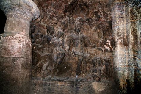 Sculptures Found In The Elephanta Caves Stock Photo - Image of caves ...