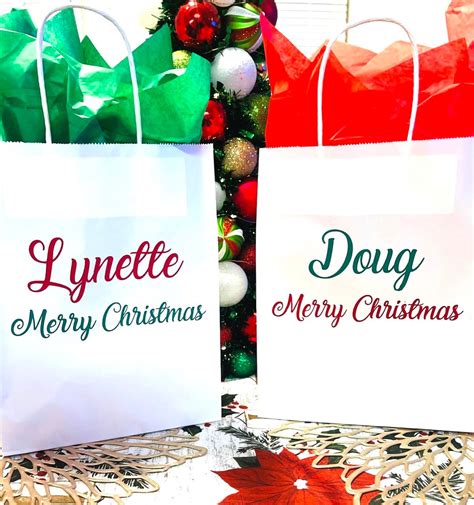 Personalized Christmas Gift Bags medium Sized - Etsy