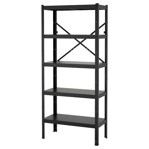 BROR shelving unit, black, 85x40x190 cm (331/2x153/4x743/4") - IKEA