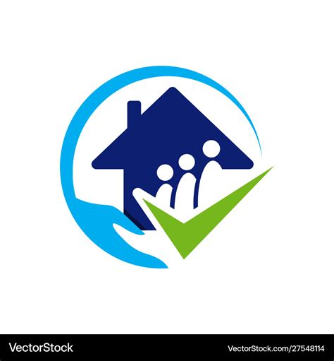 Nursing home logo design home care elderly Vector Image