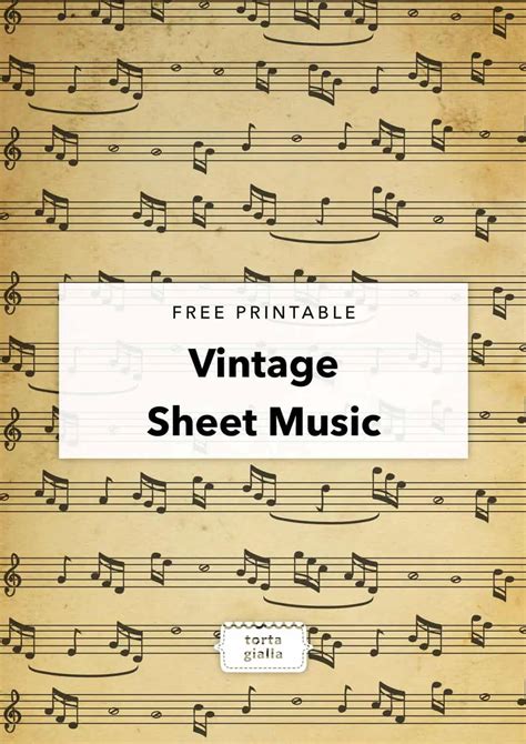 Free Printable Vintage Sheet Music - tortagialla