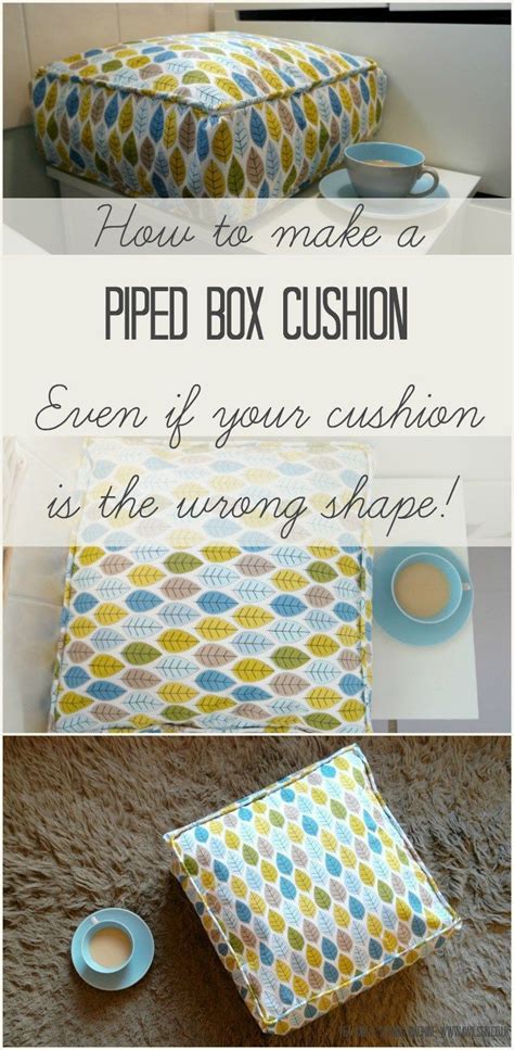 Piped Box Cushion Tutorial | Sewing cushions, Sewing machines best ...