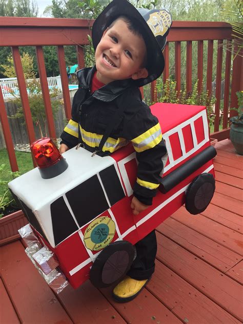 Another pic of the firetruck costume! | Halloween party kids, Toddler ...