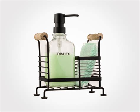 GLASS SOAP DISPENSER WITH STAND