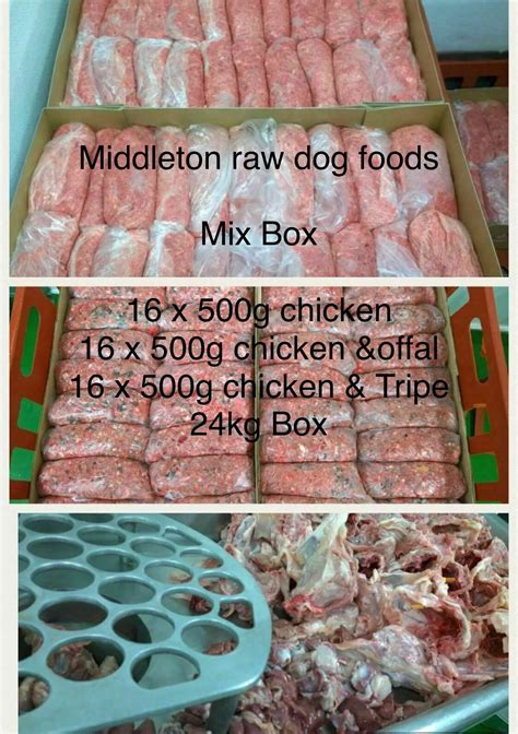 Mix Box Frozen Dog Food 48x 500g bags 24kg box| Middleton Raw Dog Foods