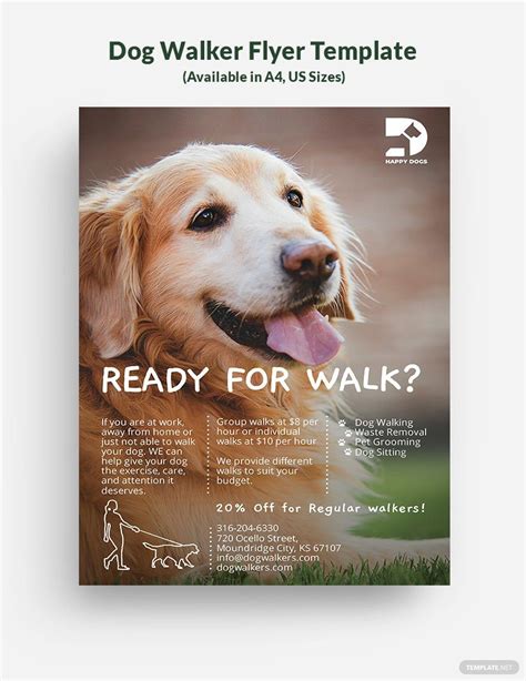 Dog Walking Poster Template