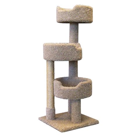 New Cat Condos 52-in Big Pet Pole Climbing Multi-Level Cat Tree & Condo ...