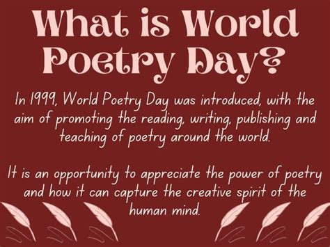 World Poetry Day | Teaching Resources