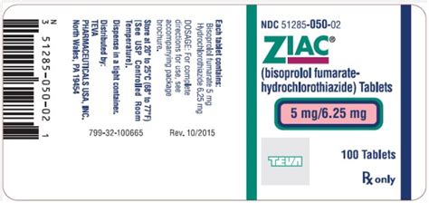 Ziac - FDA prescribing information, side effects and uses