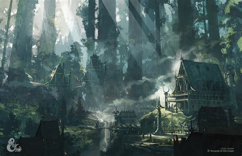 Elven City by Thom Tenery : r/ImaginaryVillages