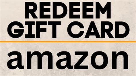 How to Redeem Amazon Gift Card - YouTube