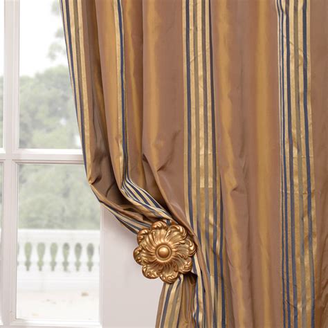 Buy Waterford Gold Silk Stripe Curtains Panel