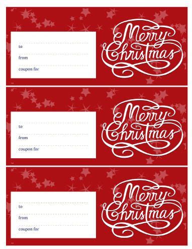 Christmas Coupon Template : download printable Gift certificates | Christmas coupons, Printable ...