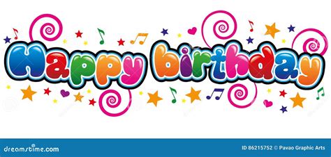 Happy birthday stock vector. Illustration of font, colors - 86215752