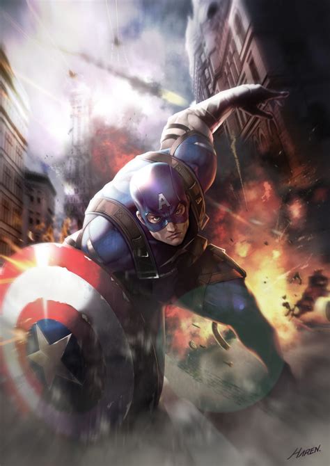 Captain America Fan Art - Digital Art - Fribly