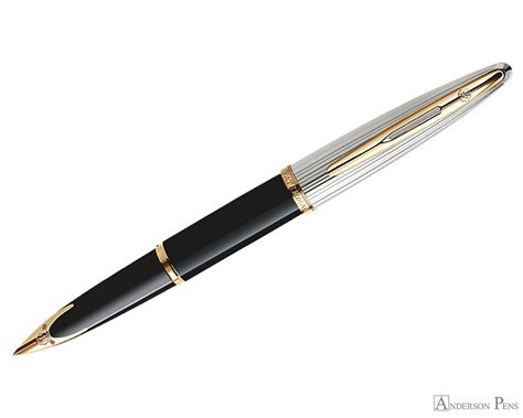 Waterman Carene Deluxe Fountain Pen - Black with Gold Trim - Anderson ...