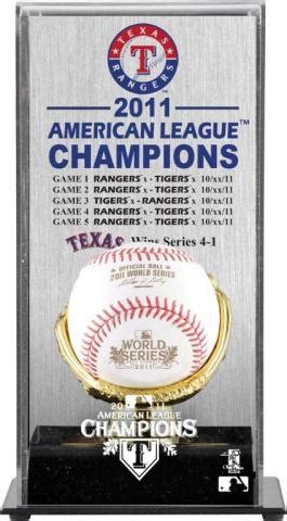 Texas Rangers 2011 World Series Ball & Display - Big Time Bats