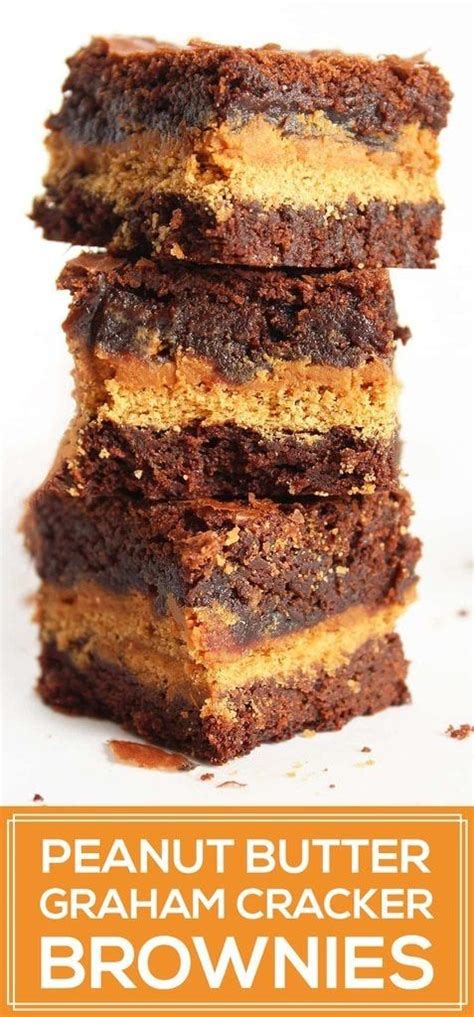 Peanut Butter Graham Cracker Brownies | Recipe | Chewy peanut butter ...