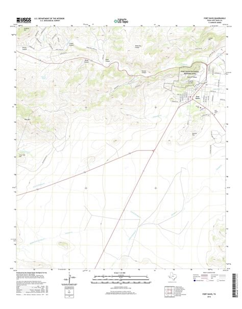 Mytopo Fort Davis, Texas Usgs Quad Topo Map - Fort Davis Texas Map | Printable Maps