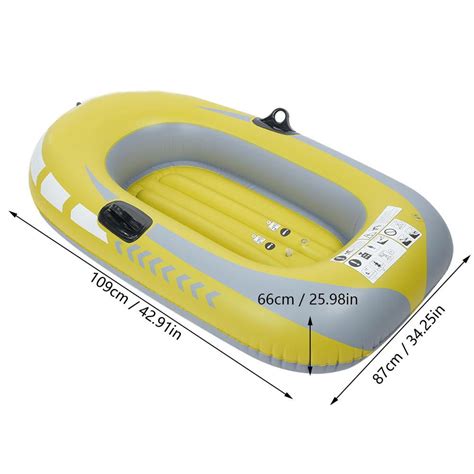 Peahefy Inflatable One Person Boat,Inflatable Boat,Yellow PVC ...