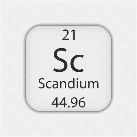 Premium Vector | Scandium symbol chemical element of the periodic table ...