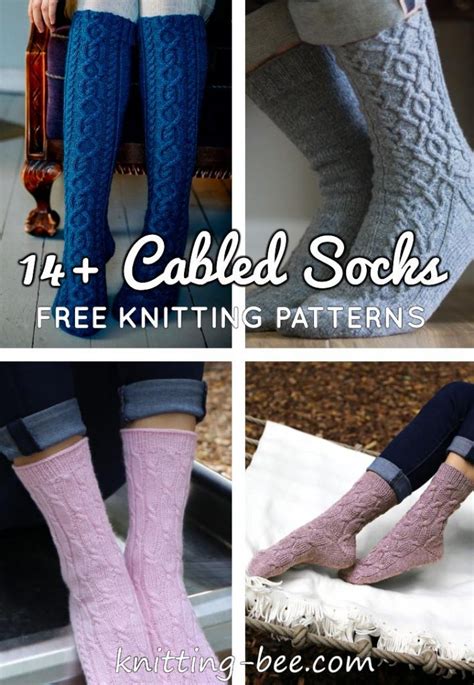 14 + Free Cable Pattern Sock Knitting Patterns - Knitting Bee