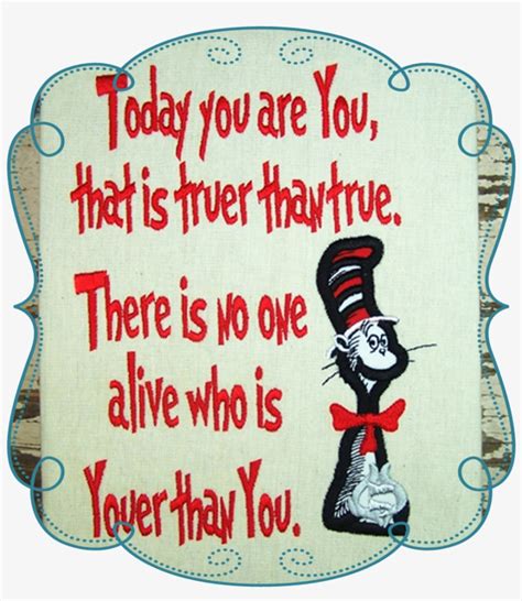 Dr Seuss Sayings Applique Machine Hat Quotes, Dr Seuss, - Cat In The ...