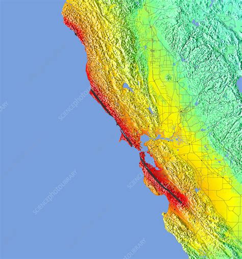 1906 San Francisco quake intensity map - Stock Image - E360/0014 ...