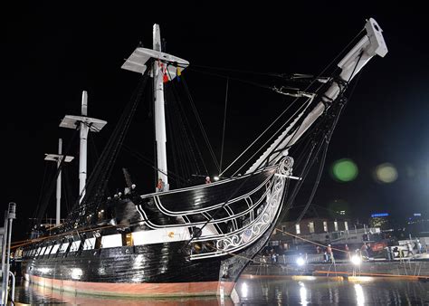 Historic Warship Docked For Restoration