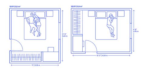 Queen Bedroom Layouts Dimensions & Drawings | Dimensions.Guide