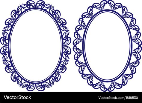 Oval frame Royalty Free Vector Image - VectorStock