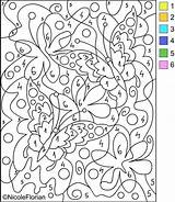 Free Advanced Color By Number Coloring Page  Printable sketch template