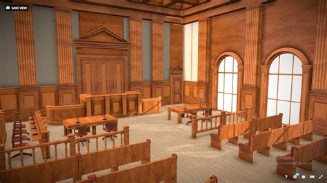 3D model Courtroom Interior 3D model VR / AR / low-poly | CGTrader