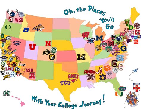 United States Map With Colleges